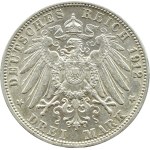 Germany, Baden, Frederick II, 3 marks 1912 G, Karlsruhe