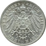 Deutschland, Baden, Friedrich II, 3 Mark 1914 G, Karlsruhe