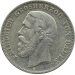 Germany, Baden, Frederick I, 5 marks 1876 G, Karlsruhe
