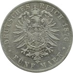 Germany, Baden, Frederick I, 5 marks 1876 G, Karlsruhe