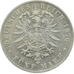 Germany, Baden, Frederick I, 5 marks 1876 G, Karlsruhe