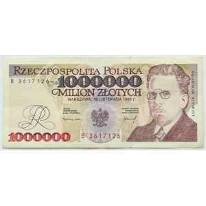 III RP, Wł. Reymont, 1,000,000 (one million) zloty 1993, series B, RARE (L6)