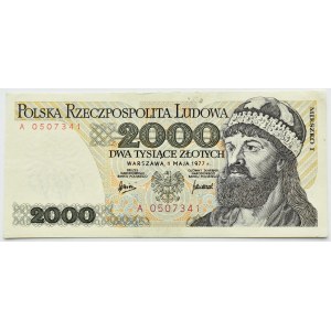 PRL, Mieszko I/B. The Brave, 2000 gold 1977, series A, REALLY RARE (L5)