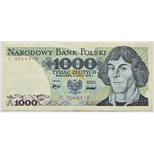 People's Republic of Poland, M. Copernicus, 1000 gold 1975, series C, RARE (L6)