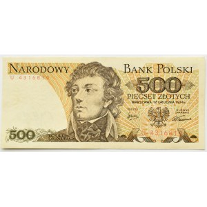 People's Republic of Poland, T. Kosciuszko, 500 gold 1974, U series, RARE (L6)