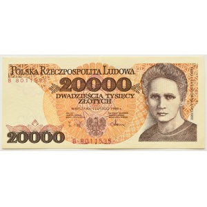People's Republic of Poland, M. Skłodowska-Curie, 20000 gold 1989, series B