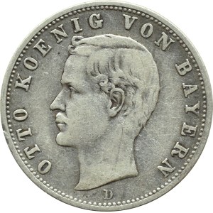 Niemcy, Bawaria, Otto, 2 marki 1903 D, Monachium
