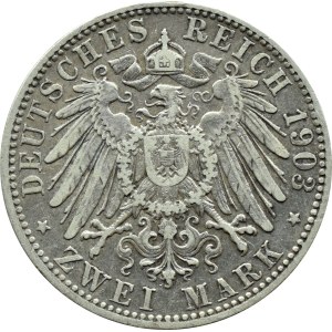 Niemcy, Bawaria, Otto, 2 marki 1903 D, Monachium
