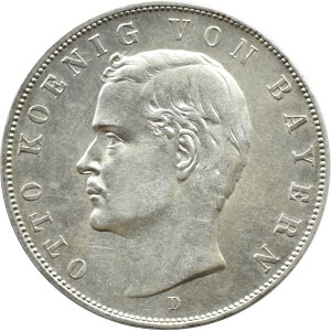 Germania, Baviera, Otto, 3 marchi 1912 D, Monaco di Baviera