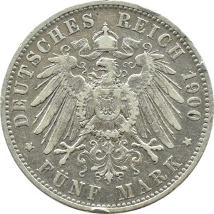 Nemecko, Bavorsko, Otto, 5 mariek 1900 D, Mníchov