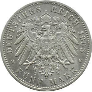 Nemecko, Bavorsko, Otto, 5 značiek 1903 D, Mníchov