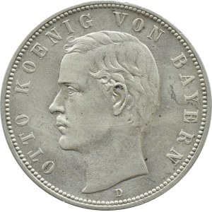 Germania, Baviera, Otto, 5 marchi 1904 D, Monaco di Baviera