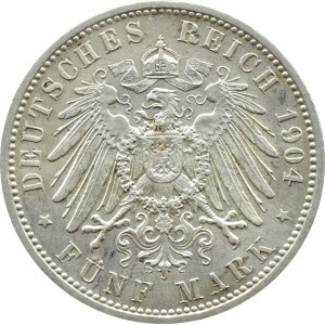 Germania, Baviera, Otto, 5 marchi 1904 D, Monaco di Baviera
