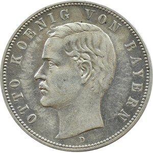 Nemecko, Bavorsko, Otto, 5 mariek 1907 D, Mníchov