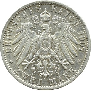 Niemcy, Prusy, Wilhelm II, 2 marki 1907 A, Berlin