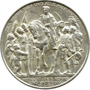 Germany, Prussia, Battle of Leipzig, 2 marks 1913 A, Berlin