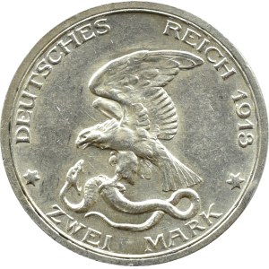 Germany, Prussia, Battle of Leipzig, 2 marks 1913 A, Berlin