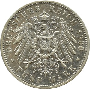 Deutschland, Preußen, Wilhelm II, 5 Mark 1900 A, Berlin