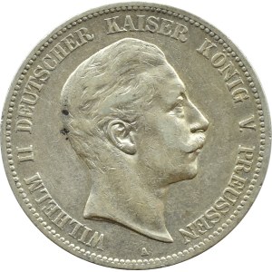 Germany, Prussia, Wilhelm II, 5 marks 1902 A, Berlin