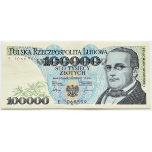 PRL, St. Moniuszko, 100 000 zlatých 1990, séria E, RZADKIE (L6)