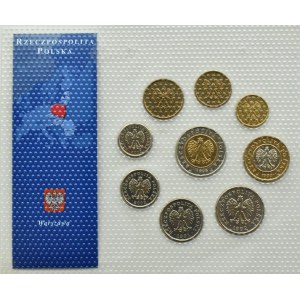 Third Republic, set of coins from 1 penny - 5 gold 1991-2004, UNC