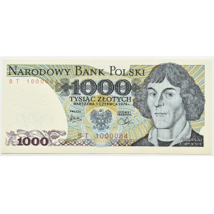 PRL, M. Copernicus, 1000 gold 1979, BT series, UNC