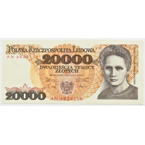 PRL, M. Skłodowska-Curie, 20000 gold 1989, AN series, UNC