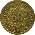 Weimar Republic, 50 reichpfennig 1924 A, Berlin VERY RARE