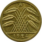 Weimar Republic, 50 reichpfennig 1924 A, Berlin VERY RARE