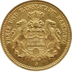Germany, Hamburg, 5 marks 1877 J, Hamburg