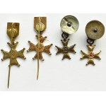 PRL, flight of four miniatures: Polonia Restituta, various varieties (13AB)