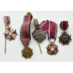 People's Republic of Poland, flight of five miniatures, Cross of Merit