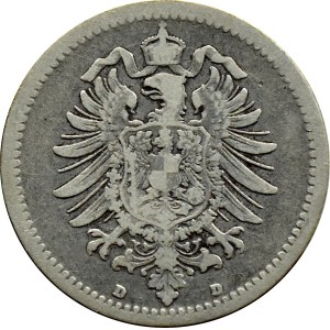 Germany, Empire, 50 pfennig 1876 D, Munich