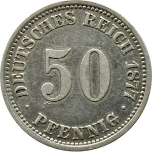 Germany, Empire, 50 pfennig 1877 A, Berlin