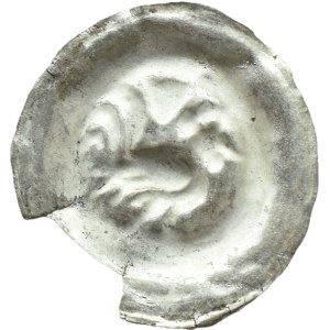 Ruler unspecified brakteat, 2nd half of 13th century, peacock with folded wings, VERY RARE TYPE