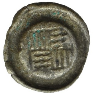 Germany, Mansfeld, brakteat first half of 16th century, shield of coat of arms, letter M