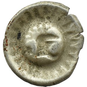 Germany, Brandenburg, Frederick II, brakteat, helmet with feathers and star