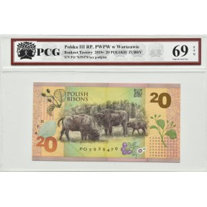 PWPW, Polskie Żubry, 20 units 2019, seria PO, PCG 69 EPQ