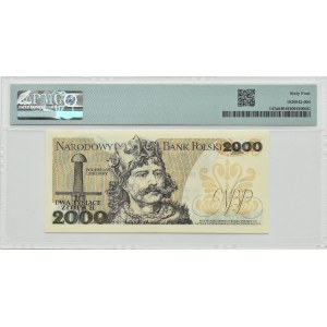 PRL, Mieszko I/B. Chrobry, 2000 złotych 1977, seria H, PMG 64 RZADKIE (L6)