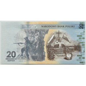 III RP, 80. výročie Varšavského povstania, 20 zl 2024, Varšava, UNC