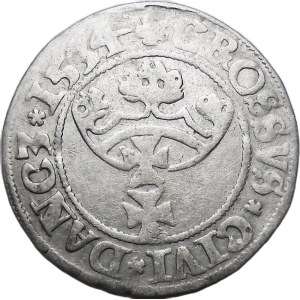 Sigismund I the Old, city penny 1534, Gdansk RARE