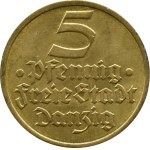 Svobodné město Gdaňsk, Flounder, 5 fenig 1932, Berlín, KRÁSNÝ!