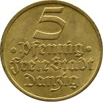 Svobodné město Gdaňsk, Flounder, 5 fenig 1932, Berlín, KRÁSNÝ!