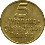 Svobodné město Gdaňsk, Flounder, 5 fenig 1932, Berlín, KRÁSNÝ!