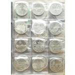 Ukraine, Large set of 5 hryvnia coins 1998-2008, 62 pieces in a clasper