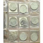 Ukraine, Large set of 5 hryvnia coins 1998-2008, 62 pieces in a clasper