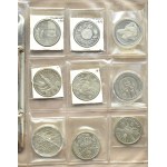 Ukraine, Large set of 5 hryvnia coins 1998-2008, 62 pieces in a clasper