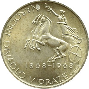 Tschechoslowakei, 10 Kronen 1968, Nationaltheater in Prag, Kremnica, UNC