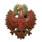 Austria, pin badge, red eagle