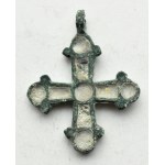 Kyiv Rus X-XIII century, bronze cross enamel remnants (2).